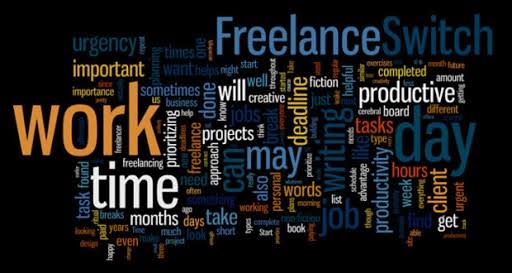 Freelancer working independently on professional projects